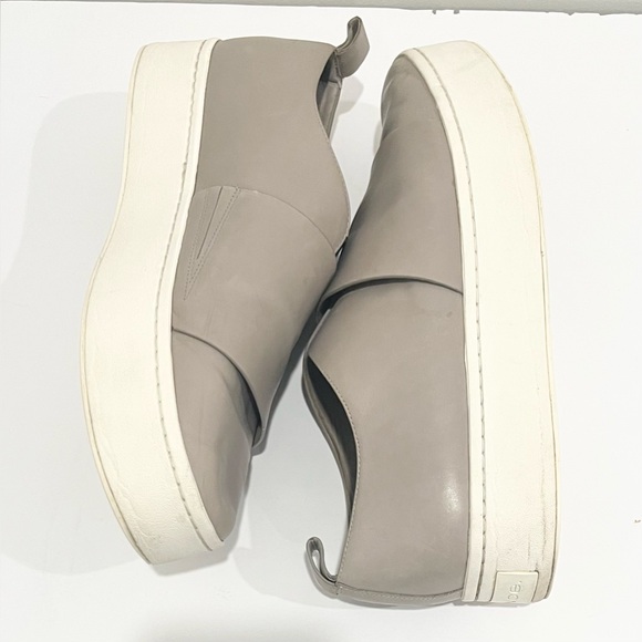 Vince Wallace Platform Slip On Leather Sneakers Shoes Grey Women’s Size 9.5 - Picture 10 of 14